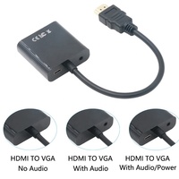 Câble adaptateur convertisseur HDMI M vers VGA F 20 cm pour moniteur projecteur