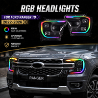 Phares LED RGB pour Ford Ranger T9, Contrôle par application mobile, Paire gauche et droite, Plug and Play, Ensemble de phares avant de voiture