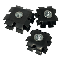 Insert carré à sertir en acier à ressort 65Mn M6x1.0 pour tube de 11,5 mm à 58,8 mm, pour cadres de meubles
