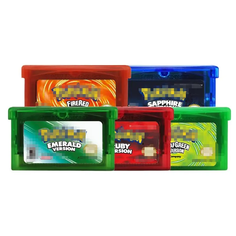 2023 Goedkoopste Prijs 5 Kleuren Pokemo Game Cartridge Voor Gba Sp Kaarten Voor Boy Games