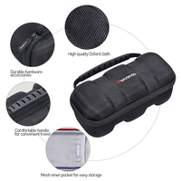 Étui de voyage rigide compact personnalisé en EVA avec fermeture éclair, étanche et antichoc pour enceinte sans fil et téléphone