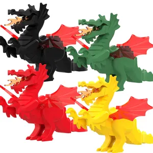 DY501-508 Medieval times series Black Green Middle ancient dragon Syrax Meleys building blocks sets minifigs kids toy