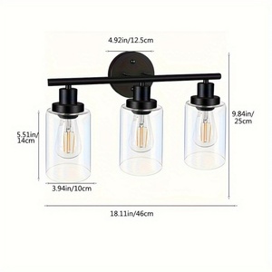 Pared LED creativa moderna para dormitorio, sala de estar, sofá, fondo, hierro Simple con Base de aluminio, espejo de baño a prueba de agua - Product Image 1