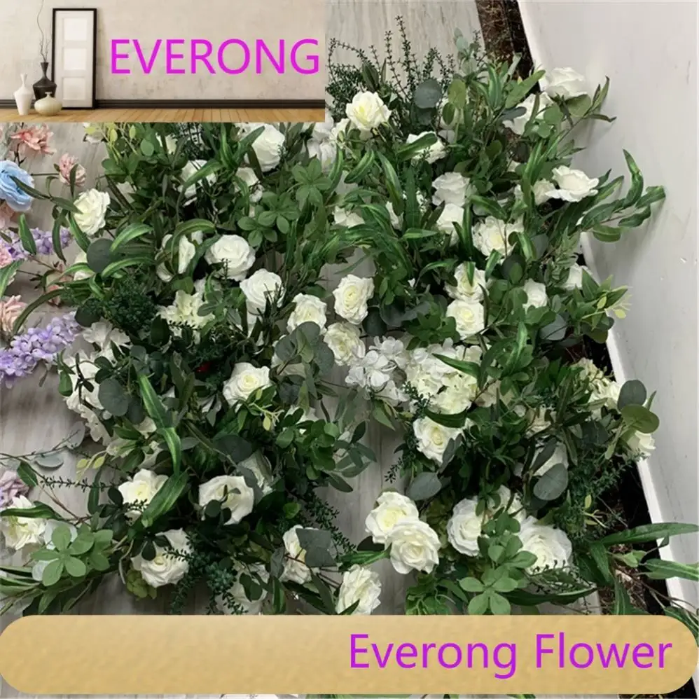 EVERONG-F471 2023 nuovo design fiori artificiali fiori artificiali corridori su misura composizioni floreali per la decorazione di nozze
