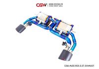 Système d'échappement Catback CGW CNC avec silencieux en titane bleu brûlé pour Audi RS3 2.5T Sportback, positionnement parfait du moule