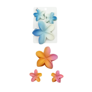 Pinces à cheveux Angelina Frosted Gradient Frangipani 10 cm, lot de trois, pour femmes, usage quotidien - Product Image 4