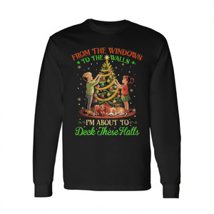 From The <b>Windows</b> To The Walls Christmas Tree Saying <b>Long</b> Sleeve T-Shirt - Product Image 2