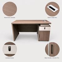 Bureau de direction ergonomique modulaire moderne en bois massif / Bureau de cadre / Bureau de superviseur / Table de bureau / Bureau informatique