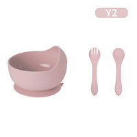 Ensemble de 3 pièces pour l'alimentation des bébés en silicone de qualité alimentaire sans BPA, comprenant un bol, une cuillère, une fourchette, des couverts pour enfants, ensemble repas personnalisé pour bébé