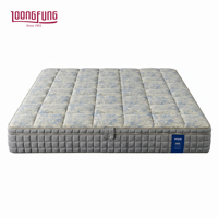 Matelas hybride personnalisé LOONGFUNG Premium Double Gauze en boîte, latex naturel, ressorts ensachés orthopédiques, mobilier pour hôtel et maison