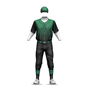 Wholesale Custom Printed Unisex Baseball Uniform Set Short Sleeve Breathable Button Down Jersey & Pants Heat-Transfer Printing - Product Image 1