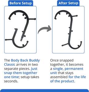 Massageador Manual Body <span class=keywords><strong>Back</strong></span> <span class=keywords><strong>Buddy</strong></span> Clássico Fabricado na China, Ferramenta de Ponto de Acupuntura para Alívio da Dor em Todo o Corpo, Duplo para Ombros e Pescoço - Product Image 4