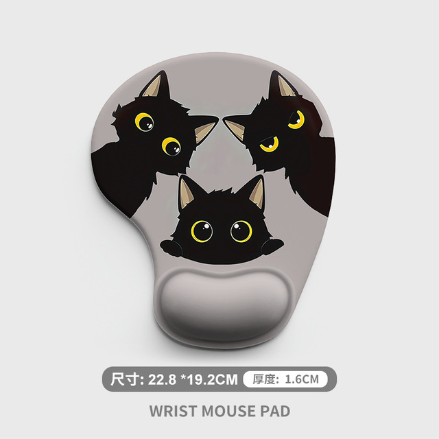 Ergonomic Soft Silicone Gel Mouse Pad Wrist Rest Cute Cartoon Animal Desk Mat