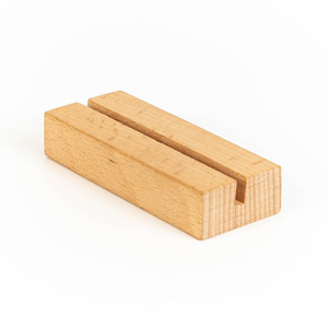 Porte-cartes en bois de hêtre Hongjie, support à notes au design moderne et simple pour cartes de visite et cartes postales - Product Image 4
