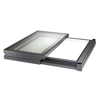 Lucarne coulissante électrique rétractable en aluminium, étanche, avec éclairage d'accès pour escaliers de toit, fenêtres, terrasses et sous-sols