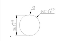 Commandes d'ascenseur en verre à bouton-poussoir rond de conception moderne A3N10381 A4J10382 MT210