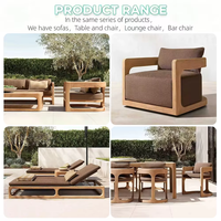 Lit de repos extérieur en teck massif, résistant aux intempéries, imperméable, mobilier de loisirs pour piscine, villa, jardin