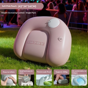 Da Niu Nouveau Siège <span class=keywords><strong>Rehausseur</strong></span> <span class=keywords><strong>Gonflable</strong></span> pour Festival <span class=keywords><strong>de</strong></span> Musique et Repose-Pieds Épaissi, Coussin d'Extérieur Portable à Gonflage par Pression - Product Image 6