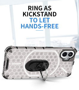 กันกระแทกอุปกรณ์เสริมมือถือปกหลังแม่เหล็กแหวนโปร่งแสงกรณีโทรศัพท์มือถือสำหรับไม่มีอะไรโทรศัพท์1กรณี Tpu - Product Image 4