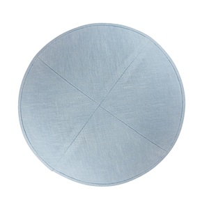 Yihaoyi jewish kippa dày satin kippot màu xanh hải quân yarmulke kippah hộp sọ với clip miễn phí cho các sự kiện Tôn Giáo - Product Image 5