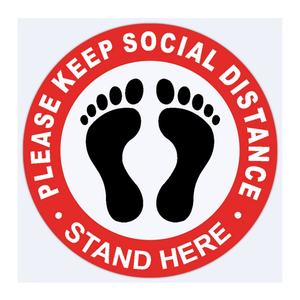 Pegatinas de PVC Autoadhesivas para Pared y Suelo, Fáciles de Remover, con Advertencia de Distancia Social, Entrega Rápida - Product Image 5