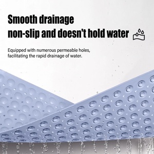 <span class=keywords><strong>Tapis</strong></span> <span class=keywords><strong>de</strong></span> <span class=keywords><strong>bain</strong></span> antidérapant avec ventouses puissantes, en PVC souple, confortable, avec trous <span class=keywords><strong>de</strong></span> drainage, pour la sécurité <span class=keywords><strong>de</strong></span> la salle <span class=keywords><strong>de</strong></span> <span class=keywords><strong>bain</strong></span> - Product Image 6