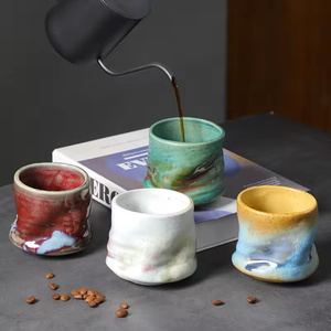Creative Handmade Clay Tea <b>Cups</b> Personalized Irregular Retro Mug Japanese Pottery <b>Cup</b> Household <b>Ceramic</b> Clay Coffee <b>Cup</b> - Product Image 2