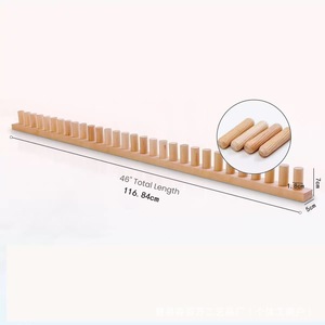Wooden Hand Knitting Tool <b>Kit</b> For Towels Tapestries Single Head Yarn Short Ply Knitting <b>Diy</b> Home Decoration Natural Wood Color - Product Image 5