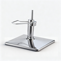 Base de chaise de salon professionnelle en acier hydraulique robuste avec repose-pieds amovible, plateforme carrée moderne, finition chromée, pour salon de coiffure