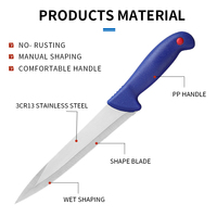 Ensemble de couteaux à filet en acier inoxydable Durable de haute qualité avec étui pour pêcheurs professionnels ensemble de couteaux de pêche 4 pièces