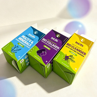 Boîte en papier personnalisée avec logo imprimé, fond automatique, pour l'emballage de compléments alimentaires et de capsules de vitamines