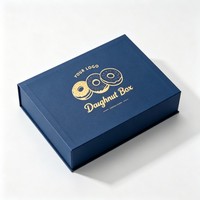 Emballage en carton pliable biodégradable personnalisé de haute qualité, vente en gros de boîtes pour gâteaux, biscuits, beignets avec logo