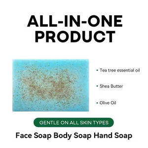 Sapone Esfoliante Naturale Artigianale con Alghe Marine Pure Ocean, <span class=keywords><strong>Shampoo</strong></span> Solido Biologico a Marchio Privato - Product Image 5