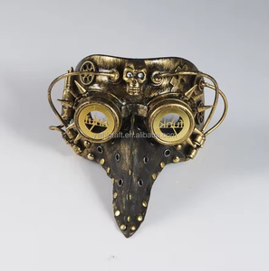 HLC Masques d'Halloween pour Cosplay : Masques d'oiseaux (hiboux), Masque de docteur de la peste Steampunk à bec d'oiseau, Masque <span class=keywords><strong>cyborg</strong></span> antique à long nez de Venise - Product Image 4