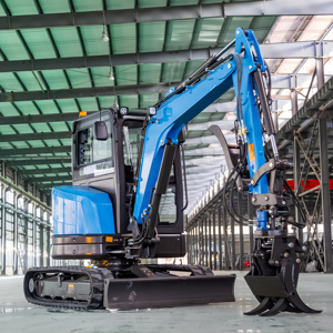 China Mini Excavadora Mini Digger Farm Digger con accesorios Tenedores Grapple - Product Image 1