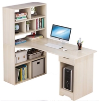 Bureau d'angle bibliothèque combinaison intégrée bureau d'ordinateur bibliothèque combinaison lumière luxe maison bureau d'étude avec intuition