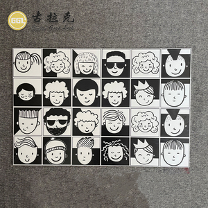 Azulejo de pared Interior de porcelana <span class=keywords><strong>Avatar</strong></span> 300*300 de dibujos animados en blanco y negro moderno para decoración de Villa - Product Image 1