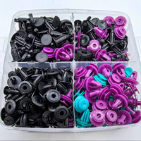 Boîte de 725 attaches portables, clips de fixation automobile très vendus, attaches en plastique, 19 types de rivets à pression pour voiture