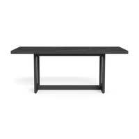 Meubles de jardin, table à manger en aluminium avec plateau en ardoise, taille personnalisée, 8 places, pour projet hôtelier