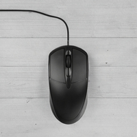 Souris optique USB ergonomique 3D étanche souris de jeu de bureau logo personnalisé noir filaire bon marché accès au doigt stock prêt