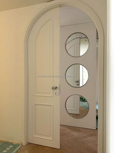 דלתות פנים מעץ מלא עם חלונות זכוכית - Product Image 3