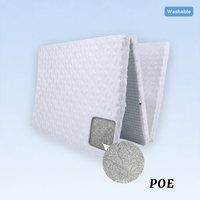 Matelas orthopédique portable 4D en polymère POE, double lavable, avec ressorts aériens et nid d'abeille
