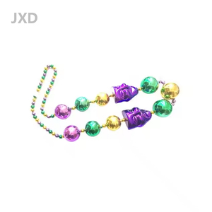 JUXINDA 44 Collar de cuentas de Mardi Gras con máscaras de comedia <span class=keywords><strong>y</strong></span> tragedia | Accesorio de fiesta de disfraces de Festival - Product Image 1
