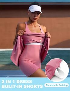 लड़की की आस्तीन रहित नरम एथलेटिक गोल्फ टेनिस स्कर्ट के साथ पैड त्वरित सूखी कसरत स्कर्ट उच्च गुणवत्ता वाली गोल्फ टेनिस पोशाक महिलाओं - Product Image 3