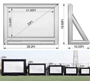 Pantalla de Cine Inflable de Alta Calidad para Exteriores, Impermeable, Ignífuga, Pantalla de Cine Inflable Grande para Eventos - Product Image 2