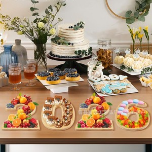 Wooden Digital <b>Tray</b> For 2026 New Year <b>Snacks</b> Birthday Party Cheese Fruit Appetizer Platter - Product Image 2