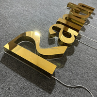 Enseignes lumineuses en acrylique avec rétroéclairage LED 3D personnalisées, panneaux en acier pour les entreprises, enseignes de magasin en extérieur