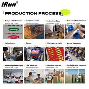 Pulseras de Silicona con Logotipo Personalizado <span class=keywords><strong>IRun</strong></span>, Pulsera de Silicona de Goma con Diseño de Arcoíris para Adultos, para el Festival del Orgullo - Product Image 6
