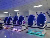 Silla de Realidad Virtual 9D Inmersiva, Simulador de Montaña Rusa de 2 Plazas con Gafas de Realidad Virtual para Parques Temáticos