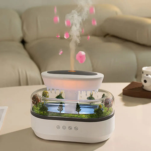 Diffuseur d'arômes Nuage <span class=keywords><strong>de</strong></span> <span class=keywords><strong>Pluie</strong></span> Mini en ABS, Humidificateur d'Huiles Essentielles avec Veilleuse, Aromathérapie Électrique Silencieuse pour Voiture et Bureau - Product Image 3